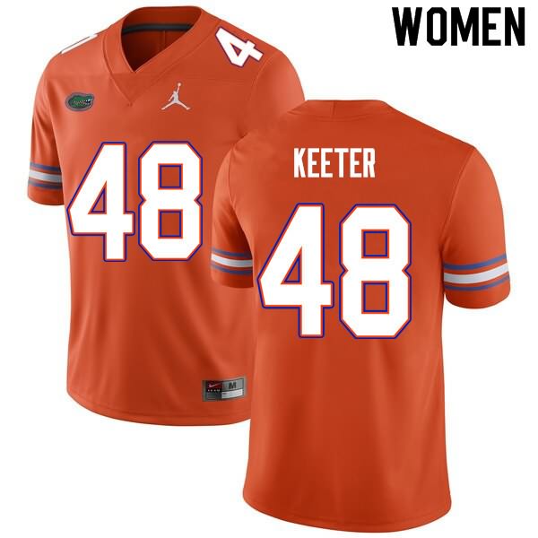 NCAA Florida Gators Noah Keeter Women's #48 Nike Orange Stitched Authentic College Football Jersey VAT8564XS